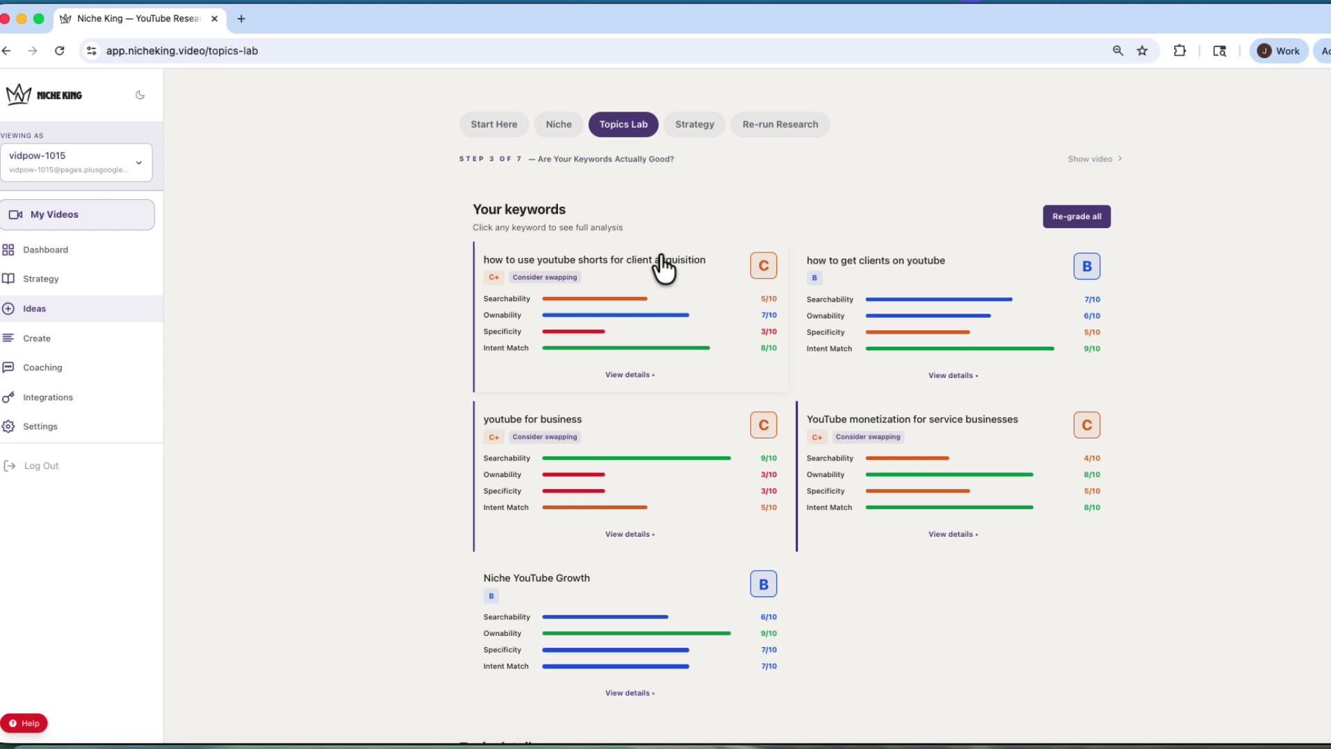 Keyword Lab: Lock your topics